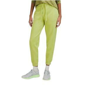 LULULEMON Scuba High-Rise Jogger 26.5" Women 6 Green Cozy Fleece Athletic Travel